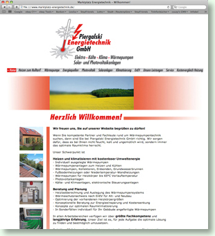 Website Piergalski Energietechnik GmbH
